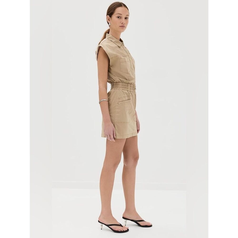 PISTOLA Women's Rosie Khaki Sleeveless Mini Dress Size Medium - Picture 5 of 12
